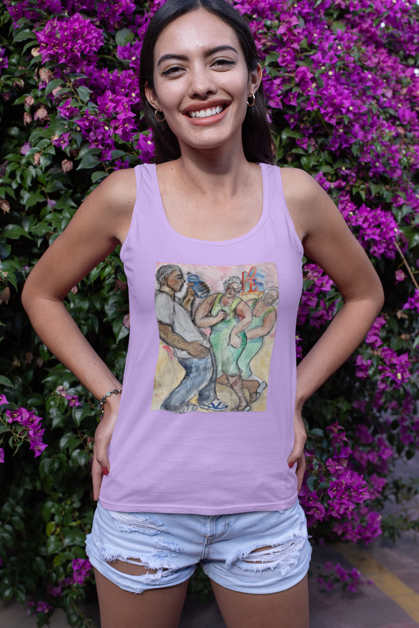 Tank Tee Shirt Spring Lilac